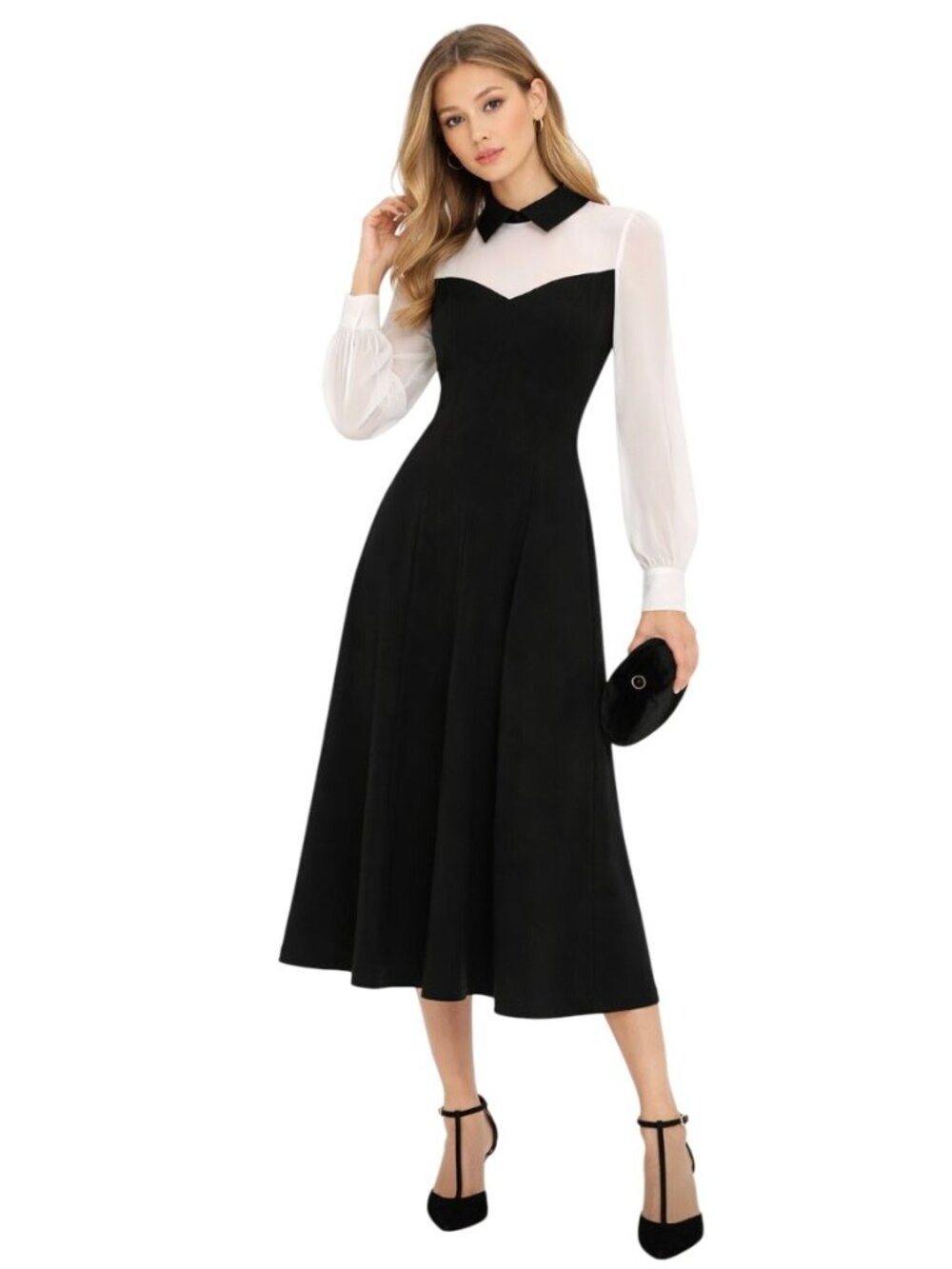 Tuckernuck Black and Ivory Riva Tuxedo Dress NWT - Size XS